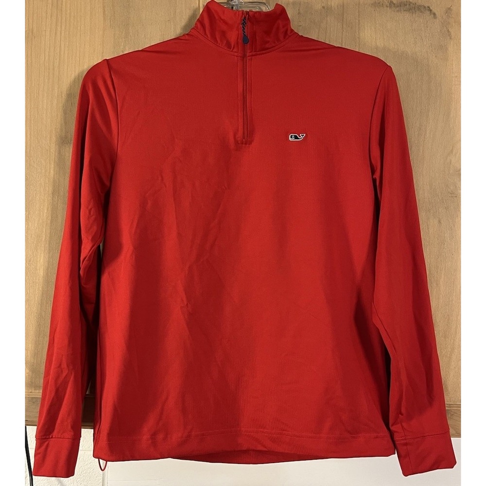 Vineyard Vines Performance 1/4 Zip‎ Pullover XS Red